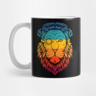 Retro Cyberpunk Lion Mug